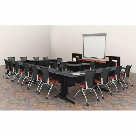 FUSION Rectangle Tables > Training Tables > Fusion Training Tables, 72 X 24 X 29, Wood|Metal Top, Grey MFTT7224GY